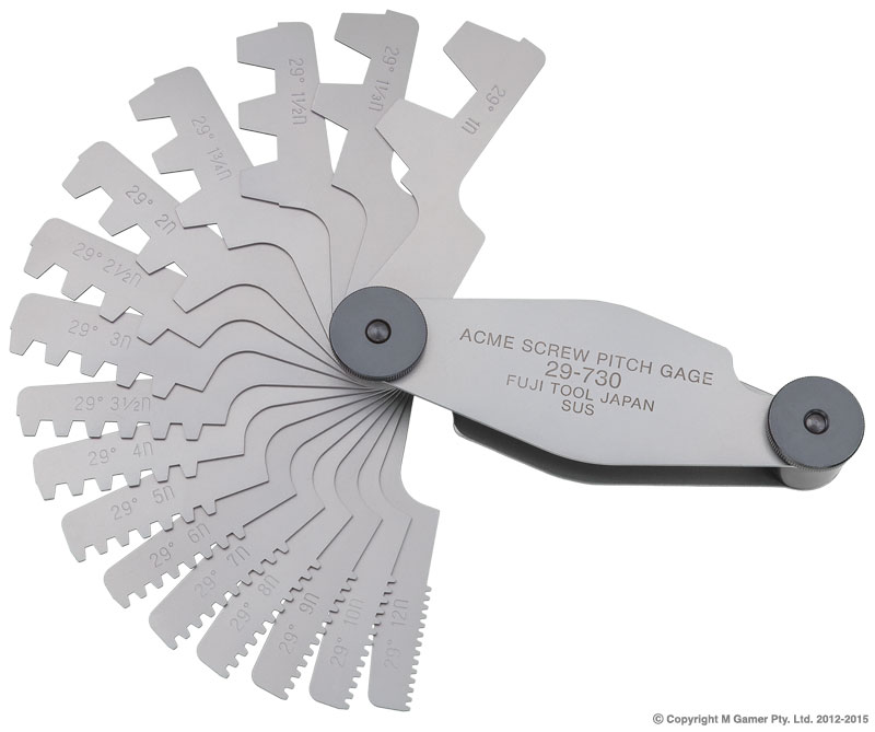 1-12TPI Acme Trapezoidal Screw Pitch Gauge
